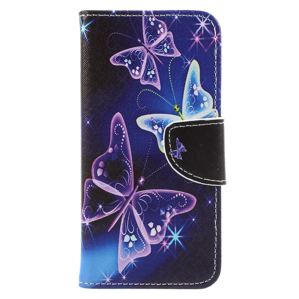 Mönster Utskrift Cross Texture Stand Wallet Läderfodral för Samsung Galaxy A8 (2018)