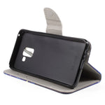 Mönster Utskrift Cross Texture Stand Wallet Läderfodral för Samsung Galaxy A8 (2018)