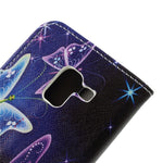 Mönster Utskrift Cross Texture Stand Wallet Läderfodral för Samsung Galaxy A8 (2018)