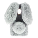 For Samsung Galaxy A8 (2018) Cute Rabbit Bunny Warm Fur Soft TPU Phone Case