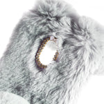 For Samsung Galaxy A8 (2018) Cute Rabbit Bunny Warm Fur Soft TPU Phone Case