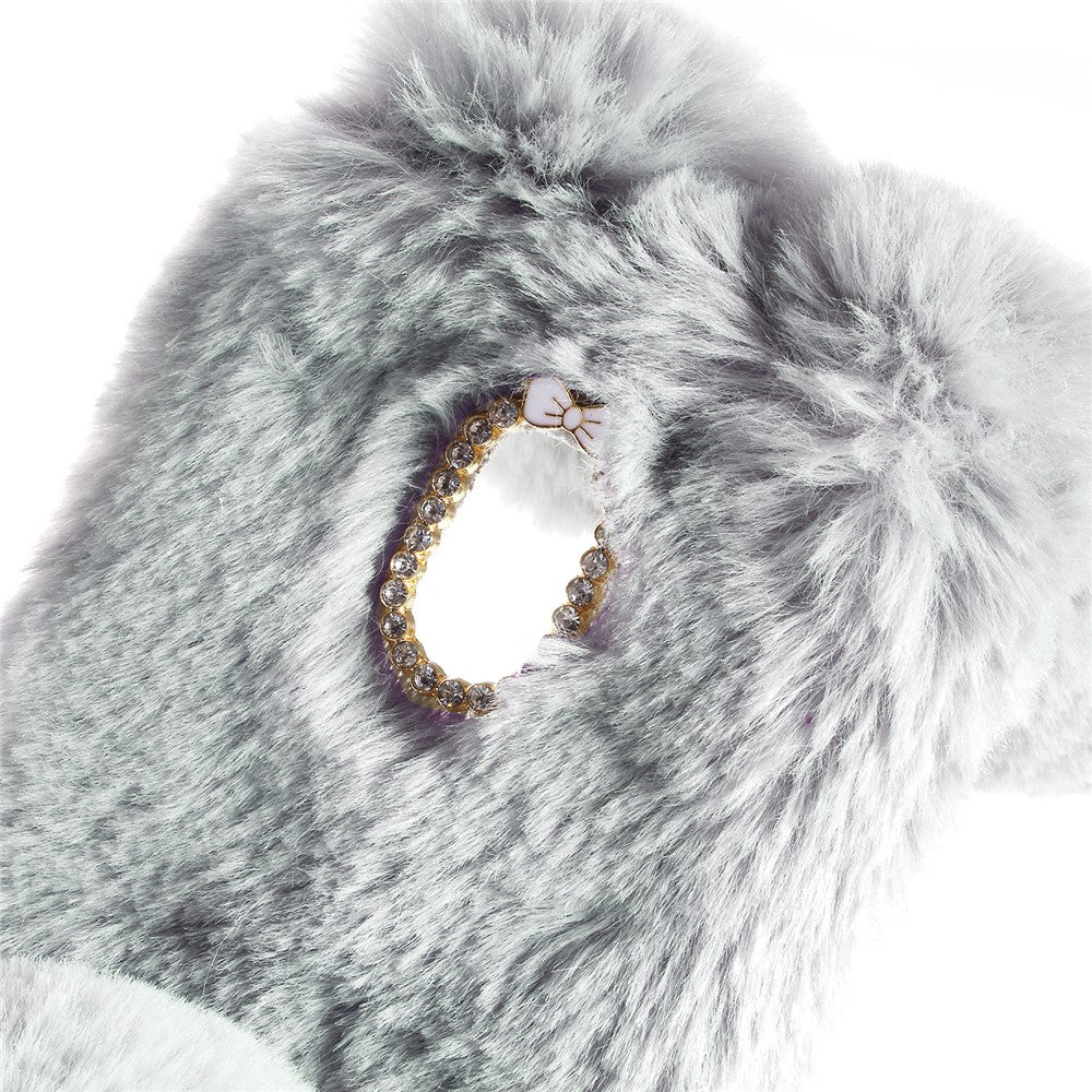 For Samsung Galaxy A8 (2018) Cute Rabbit Bunny Warm Fur Soft TPU Phone Case