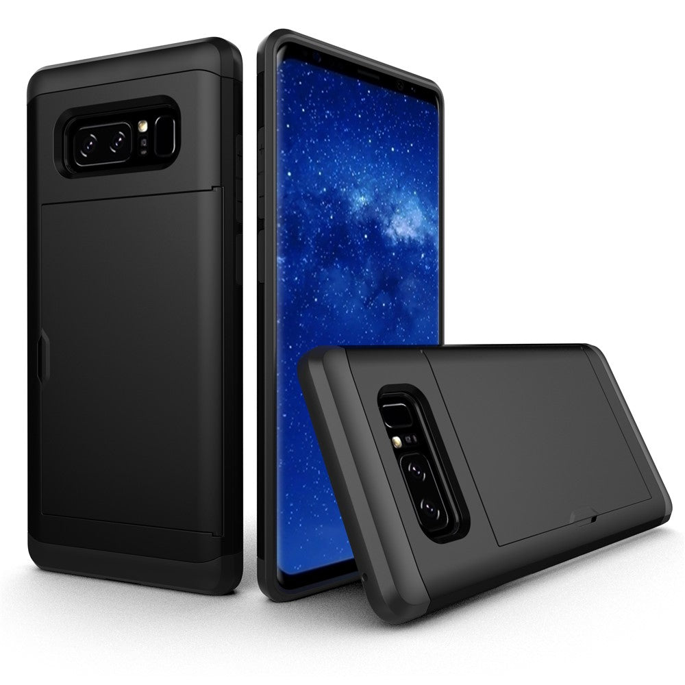 Dold korthållare PC + TPU hybrid mobilskal för Samsung Galaxy Note 8 N950