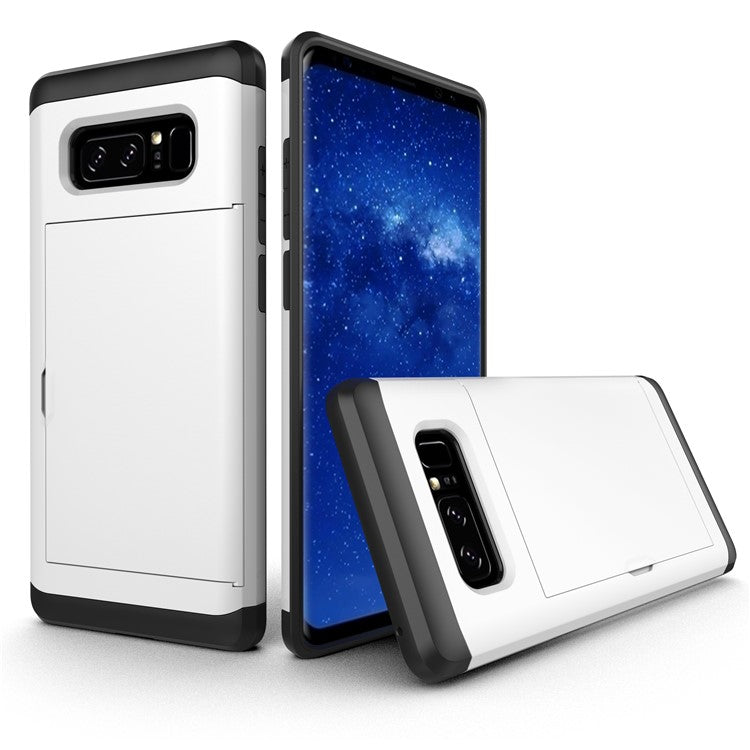 Dold korthållare PC + TPU hybrid mobilskal för Samsung Galaxy Note 8 N950