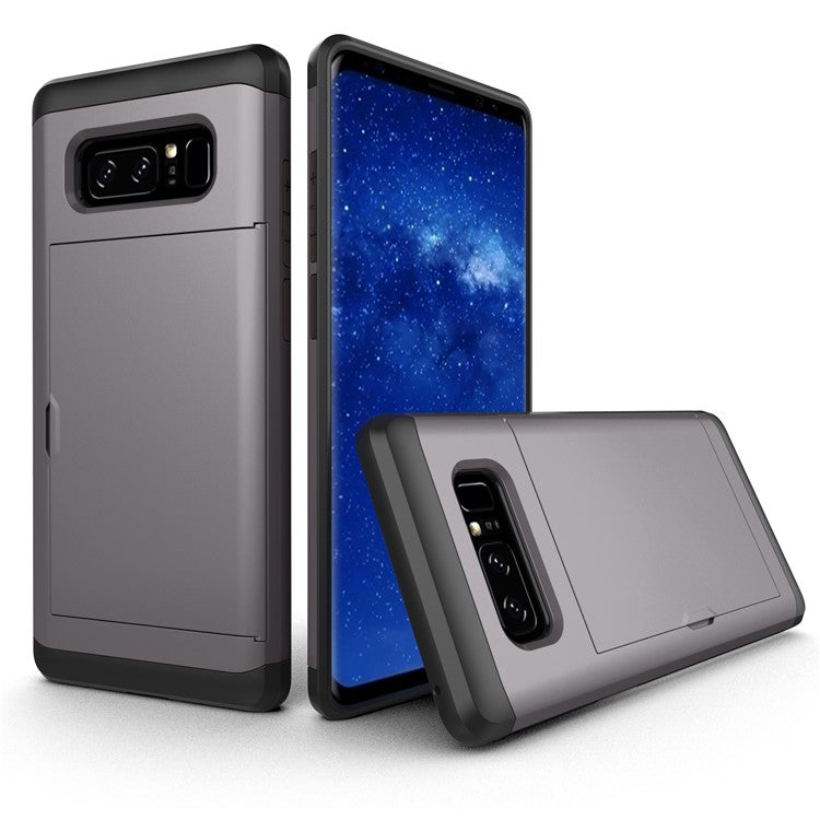 Dold korthållare PC + TPU hybrid mobilskal för Samsung Galaxy Note 8 N950