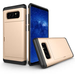 Dold korthållare PC + TPU hybrid mobilskal för Samsung Galaxy Note 8 N950