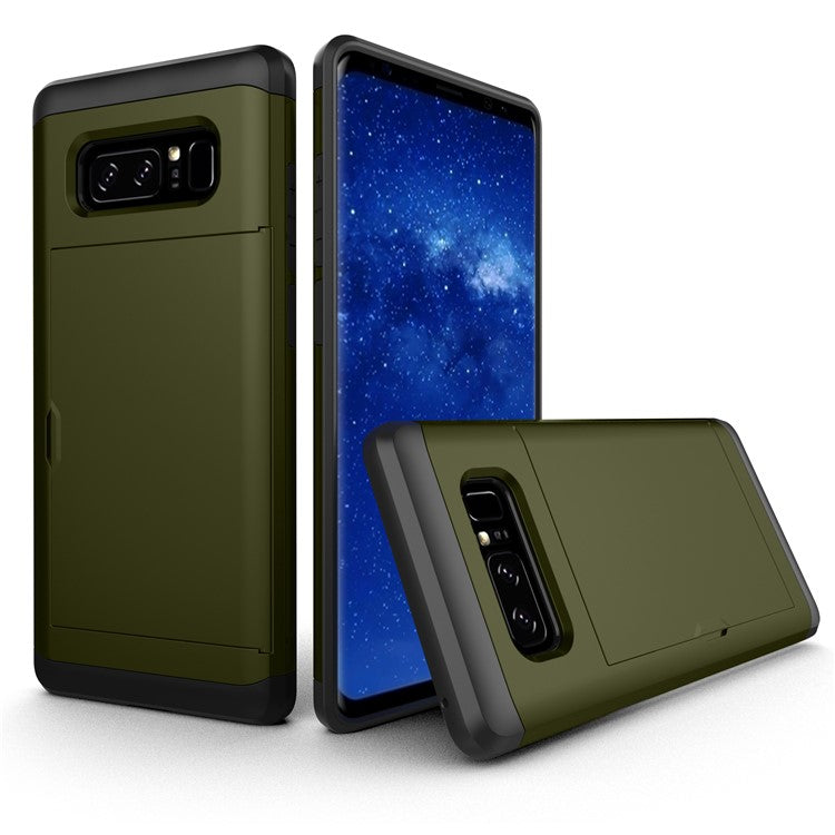 Dold korthållare PC + TPU hybrid mobilskal för Samsung Galaxy Note 8 N950
