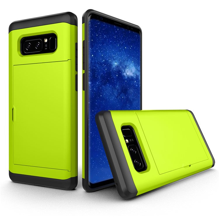 Dold korthållare PC + TPU hybrid mobilskal för Samsung Galaxy Note 8 N950