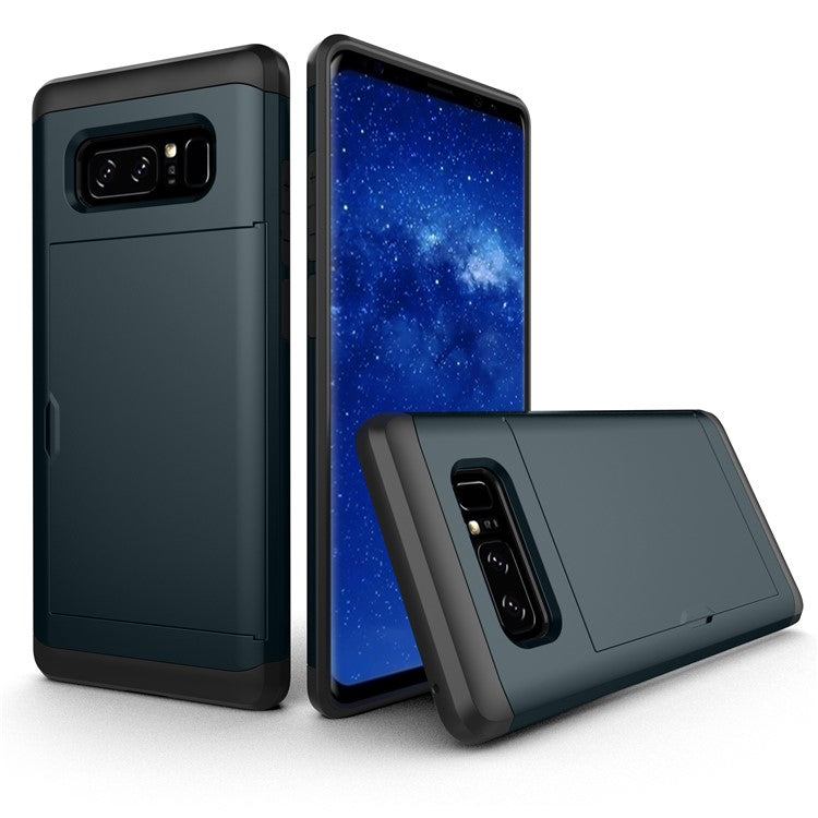 Dold korthållare PC + TPU hybrid mobilskal för Samsung Galaxy Note 8 N950