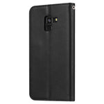 Til Samsung Galaxy A8 (2018) PU Læderpung Stander Beskyttelsescover