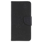 Taske med Præget Sommerfugle og Blomster til Samsung Galaxy A8 (2018)