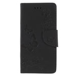 Imprint Butterfly Flower Leather Wallet Cover for Samsung Galaxy A6 (2018)