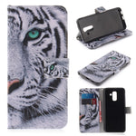 Printing Pattern Leather Wallet Mobile Phone Case for Samsung Galaxy A6+ (2018) / A9 Star Lite