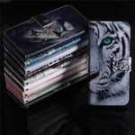 Printing Pattern Leather Wallet Mobile Phone Case for Samsung Galaxy A6+ (2018) / A9 Star Lite