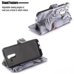 Printing Pattern Leather Wallet Mobile Phone Case for Samsung Galaxy A6+ (2018) / A9 Star Lite
