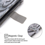 Printing Pattern Leather Wallet Mobile Phone Case for Samsung Galaxy A6+ (2018) / A9 Star Lite