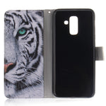 Printing Pattern Leather Wallet Mobile Phone Case for Samsung Galaxy A6+ (2018) / A9 Star Lite