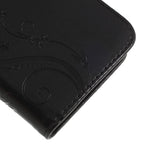 Præget sommerfugleblomst Læder Pung Magnetisk Stand Cover til Samsung Galaxy A6 (2018)