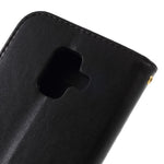 Præget sommerfugleblomst Læder Pung Magnetisk Stand Cover til Samsung Galaxy A6 (2018)