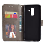 Imprint Mandala Flower Leather Wallet Case for Samsung Galaxy A6 Plus (2018) / A9 Star Lite