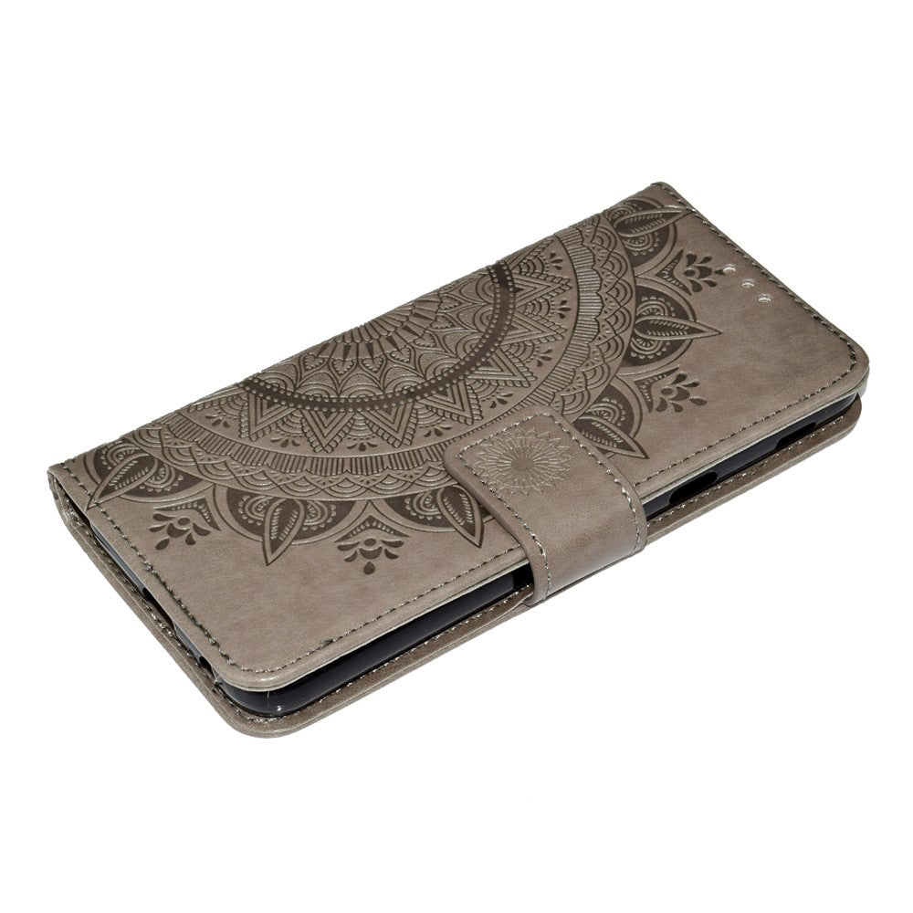 Imprint Butterfly Flower Leather Wallet Case for Samsung Galaxy J6 (2018)