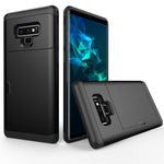 Plastic + TPU Hybrid Case with Card Slot for Samsung Galaxy Note 9
