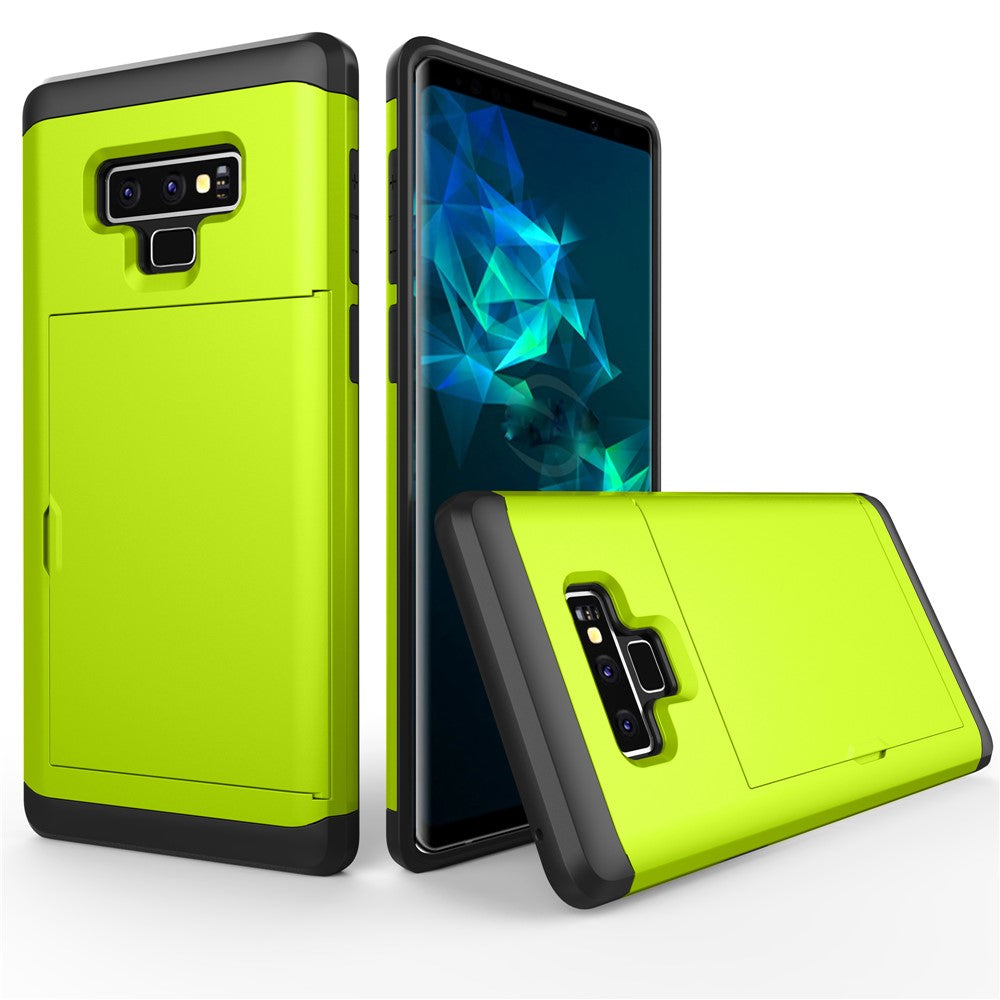 Plastic + TPU Hybrid Case with Card Slot for Samsung Galaxy Note 9