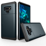Plastic + TPU Hybrid Case with Card Slot for Samsung Galaxy Note 9