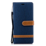 Jeans Klud Tekstur Pung Stander Læder Telefoncover til Samsung Galaxy Note 9