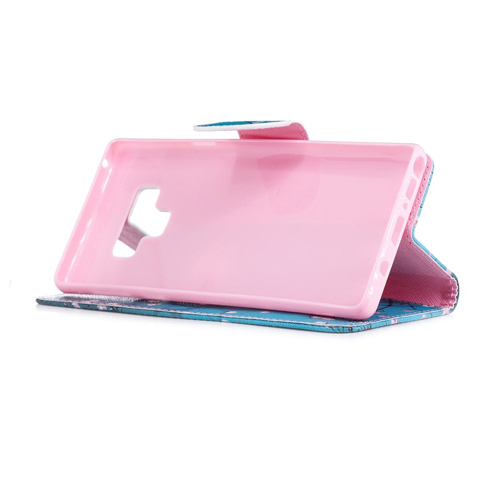 Pattern Printing PU Leather Wallet Stand Phone Accessory Case for Samsung Galaxy Note 9