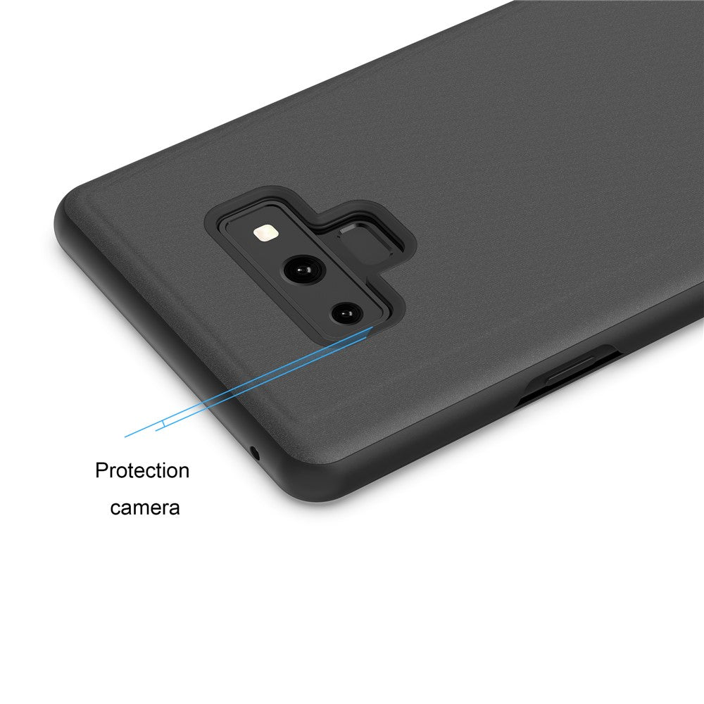 Samsung Galaxy Note9 Flip Läderfodral med Stativ Helkroppsskyddande mobilfodral