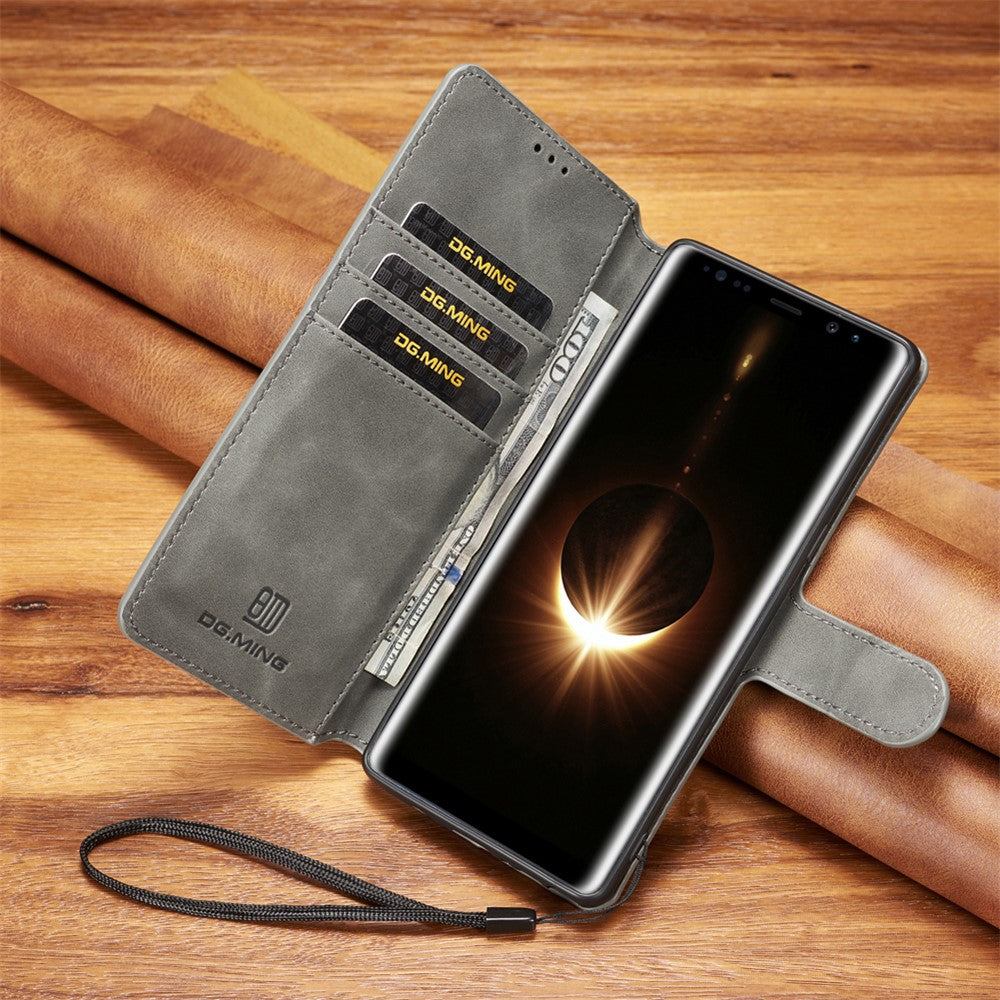 DG.MING Retro Style Plånboksfodral i Läder för Samsung Galaxy Note 8 SM-N950