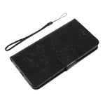 Præget sommerfugl Blomst PU Læder Magnetisk Tegnebog Telefon Etui til Samsung Galaxy A7 (2018)