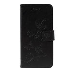 Præget sommerfugl Blomst PU Læder Magnetisk Tegnebog Telefon Etui til Samsung Galaxy A7 (2018)