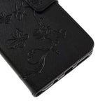 Præget sommerfugl Blomst PU Læder Magnetisk Tegnebog Telefon Etui til Samsung Galaxy A7 (2018)
