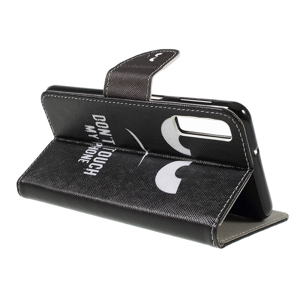 Cross Texture Patterned Wallet Leather Cover for Samsung Galaxy A7 (2018)