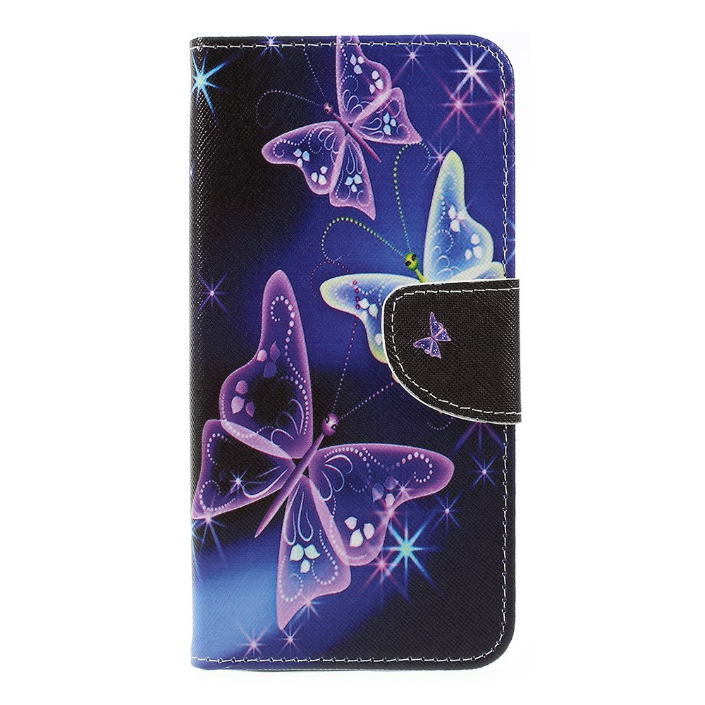 Cross Texture Patterned Wallet Leather Cover for Samsung Galaxy A7 (2018)