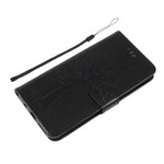 Imprint Tree Owl Magnetic Wallet PU Leather Cover with Stand for Samsung Galaxy A7 (2018)