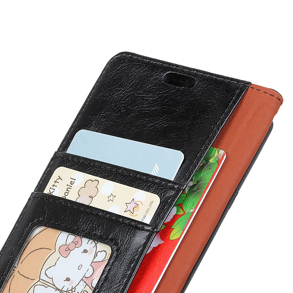 Beskyttende telefoncover til Samsung Galaxy A7 (2018) Nappa-tekstur Splitlæder Flip Folio Cover Stødsikker Telefonbeskytter med Standpung