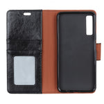Beskyttende telefoncover til Samsung Galaxy A7 (2018) Nappa-tekstur Splitlæder Flip Folio Cover Stødsikker Telefonbeskytter med Standpung