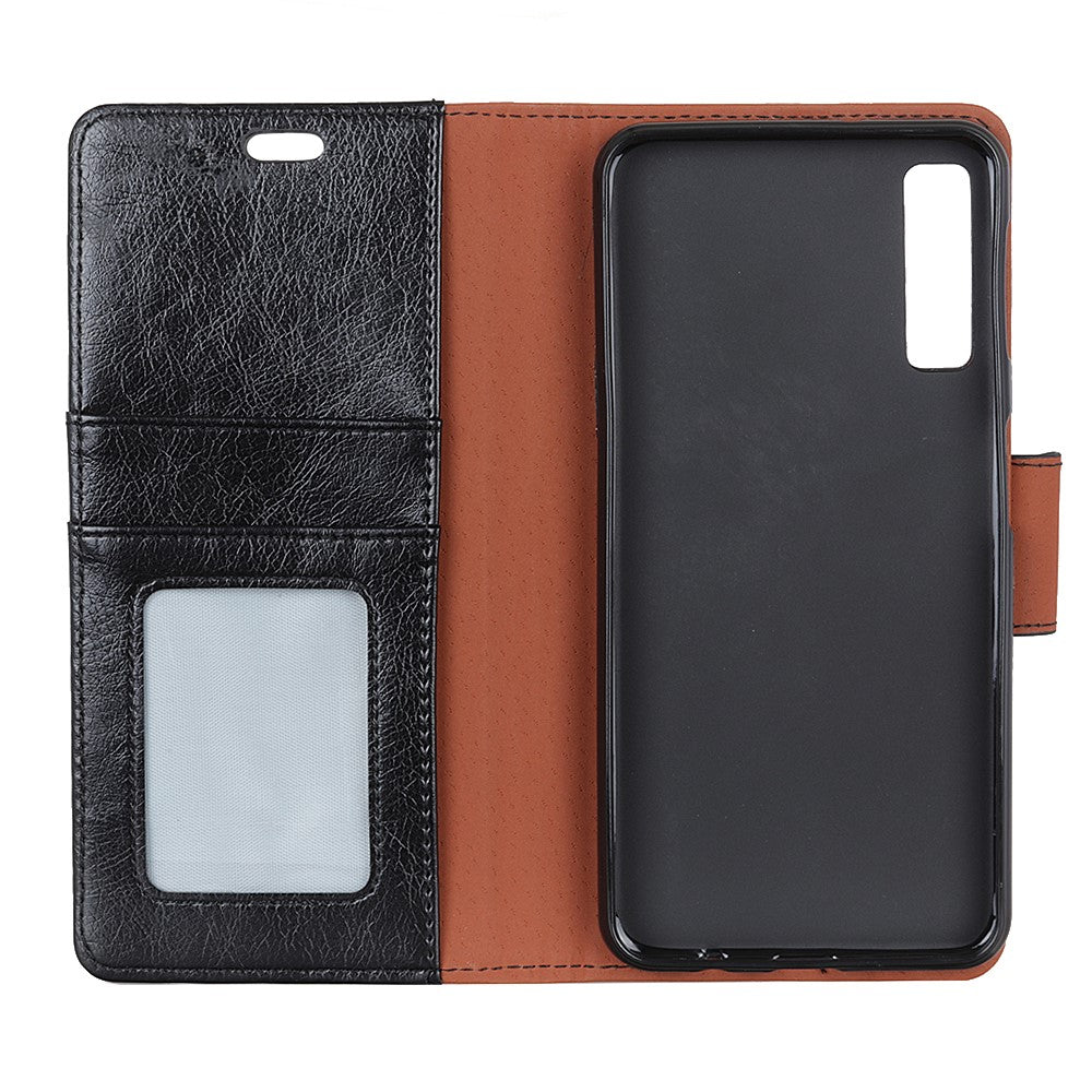 Beskyttende telefoncover til Samsung Galaxy A7 (2018) Nappa-tekstur Splitlæder Flip Folio Cover Stødsikker Telefonbeskytter med Standpung