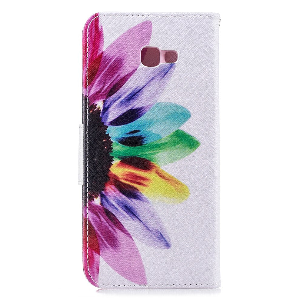 Pattern Printing PU Leather Flip Cover with [Wallet Stand] for Samsung Galaxy J4+ / J4 Prime