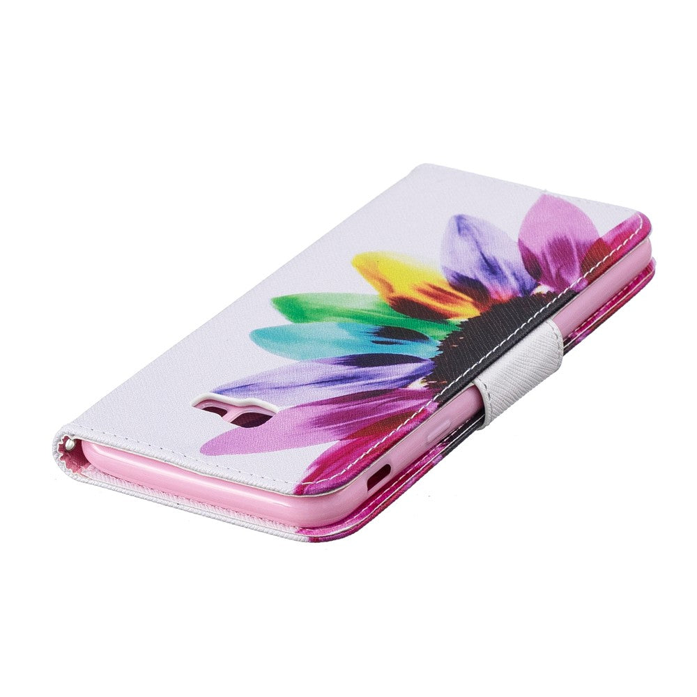 Pattern Printing PU Leather Flip Cover with [Wallet Stand] for Samsung Galaxy J4+ / J4 Prime