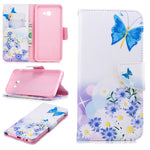 Pattern Printing PU Leather Flip Cover with [Wallet Stand] for Samsung Galaxy J4+ / J4 Prime