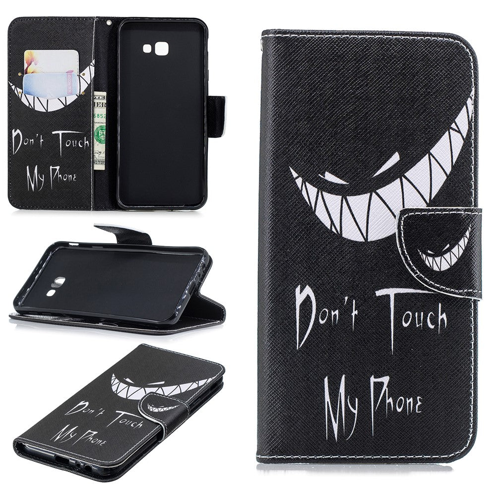 Pattern Printing PU Leather Flip Cover with [Wallet Stand] for Samsung Galaxy J4+ / J4 Prime