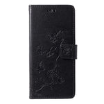 Imprint Butterfly Flower Læder Telefon Pung Stativ Etui til Samsung Galaxy A9 (2018)/A9 Star Pro/A9s