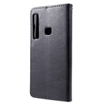 Imprint Butterfly Flower Læder Telefon Pung Stativ Etui til Samsung Galaxy A9 (2018)/A9 Star Pro/A9s