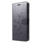 Imprint Butterfly Flower Læder Telefon Pung Stativ Etui til Samsung Galaxy A9 (2018)/A9 Star Pro/A9s