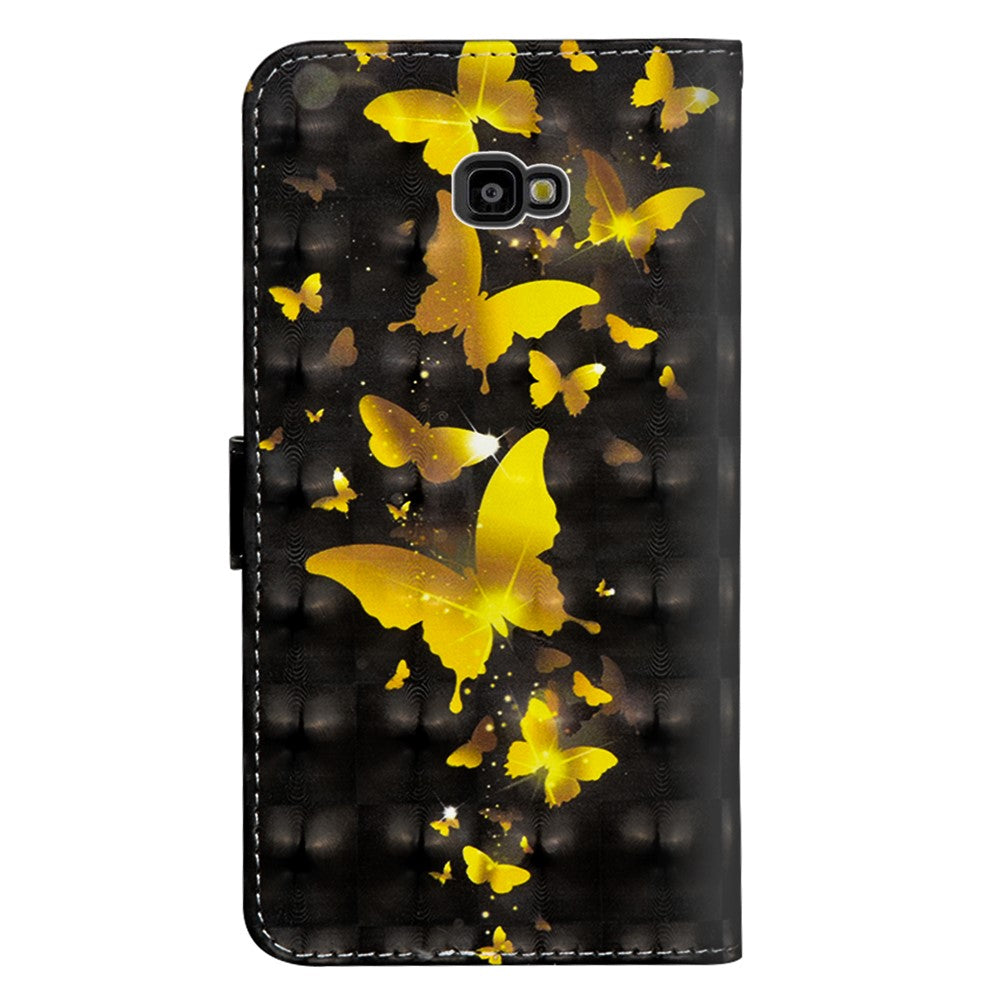 Pattern Printing Light Spot Decor Wallet Stand Leather Flip Mobile Phone Cover for Samsung Galaxy J4+