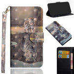 Pattern Printing Light Spot Decor Wallet Stand Leather Flip Mobile Phone Cover for Samsung Galaxy J4+